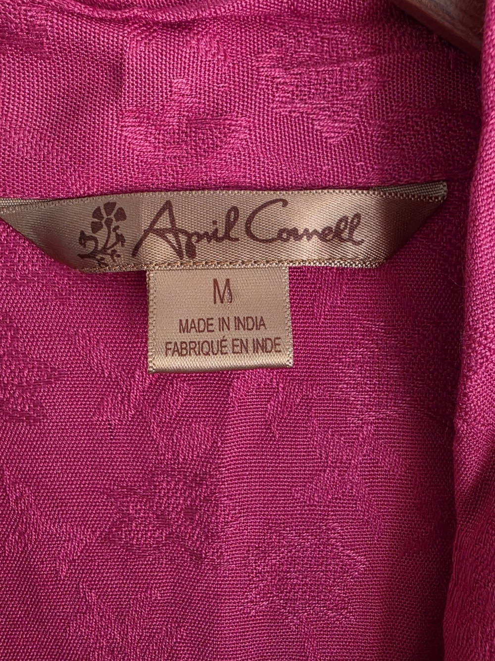 April Cornell Wrap Boho Sheer Ruffle Rayon Midi Dress Damask Woven Rayon Medium - Picture 9 of 14